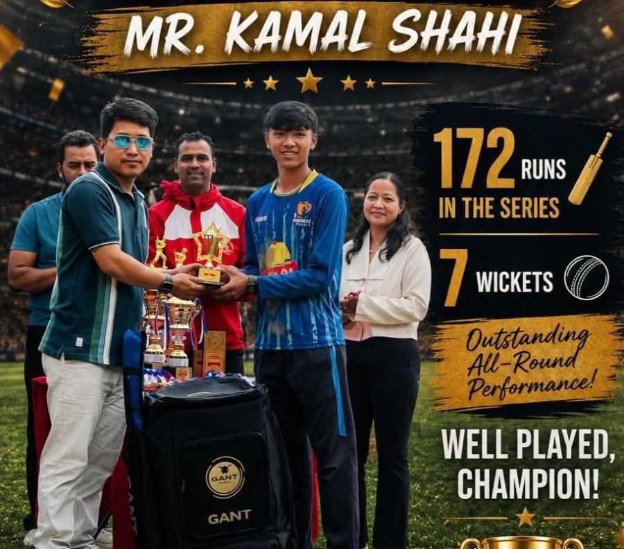 Kamal Shahi Wins Man of the Tournament and Best Batsman Award