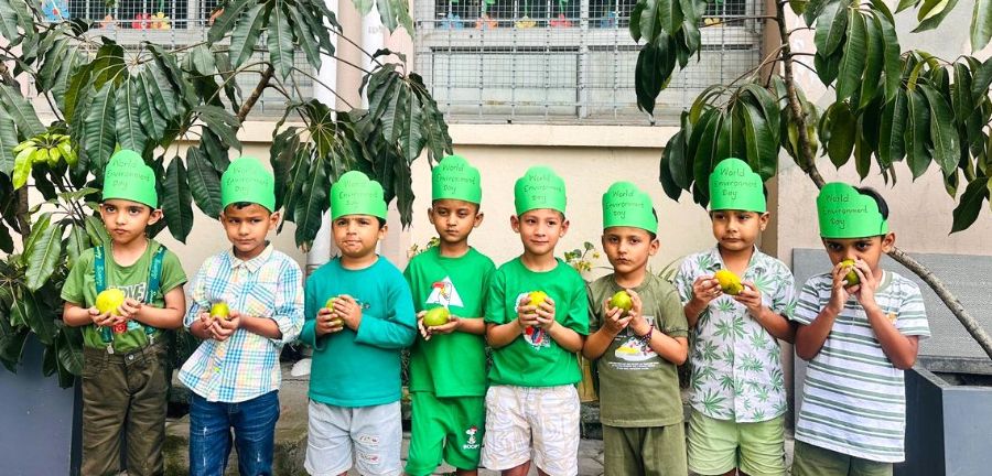 Tiny Toddlers of DAV Kindergarten Learning to Care Earth