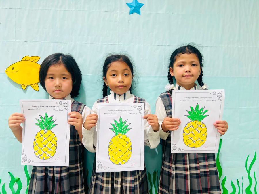 Collage Making Competition at DAV Kindergarten