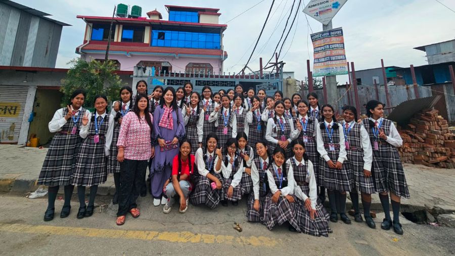 Grade IX Fashion Designing Students Visit Nepali Bhairab Textile in Lubhu