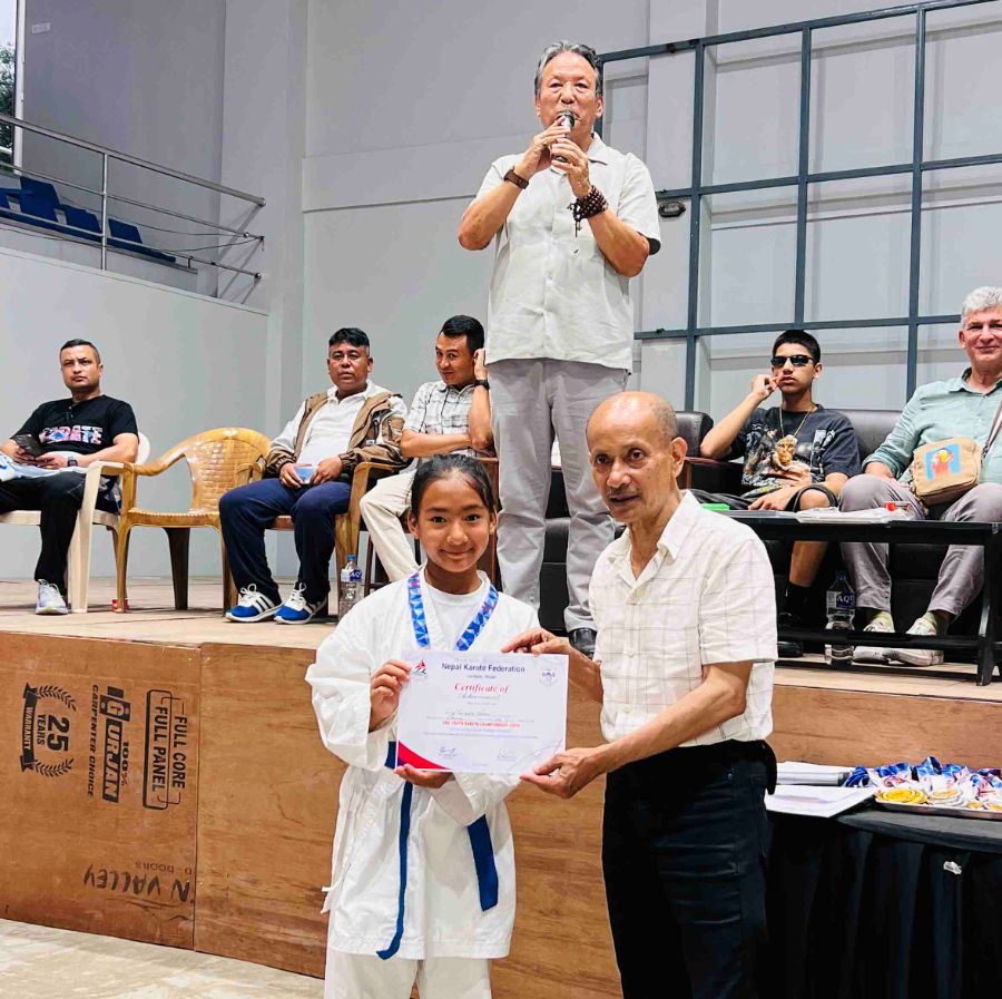 Yangzum Lama Wins Gold and Silver; Qualifies for South Asian Karate Championship
