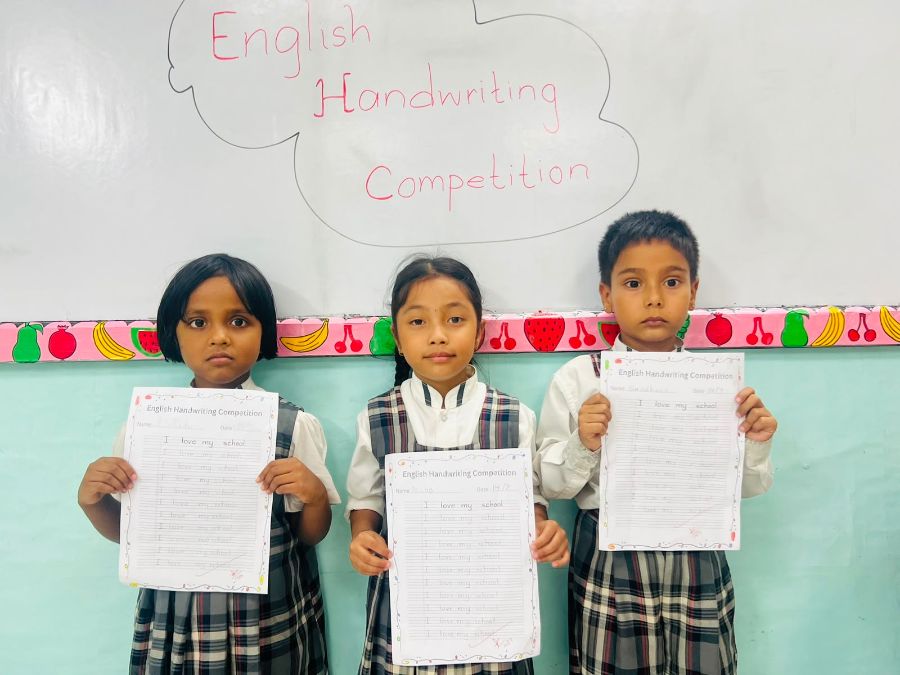 English Handwriting Competition for Kindergarten Students