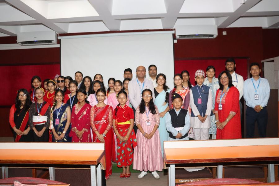Inter-House Nepali Verse Poetry Recitation Competition Held on the Occasion of 213th Bhanu Jayanti in Middle School