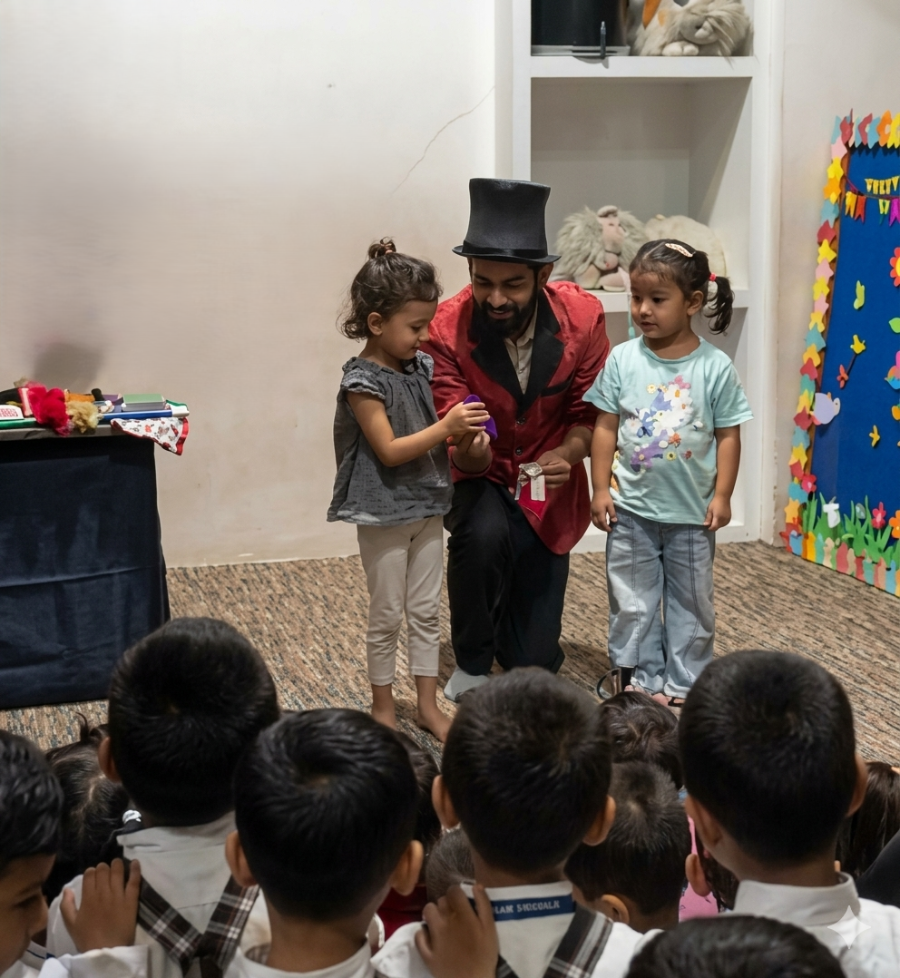Magic Show Delights Kindergarten Children