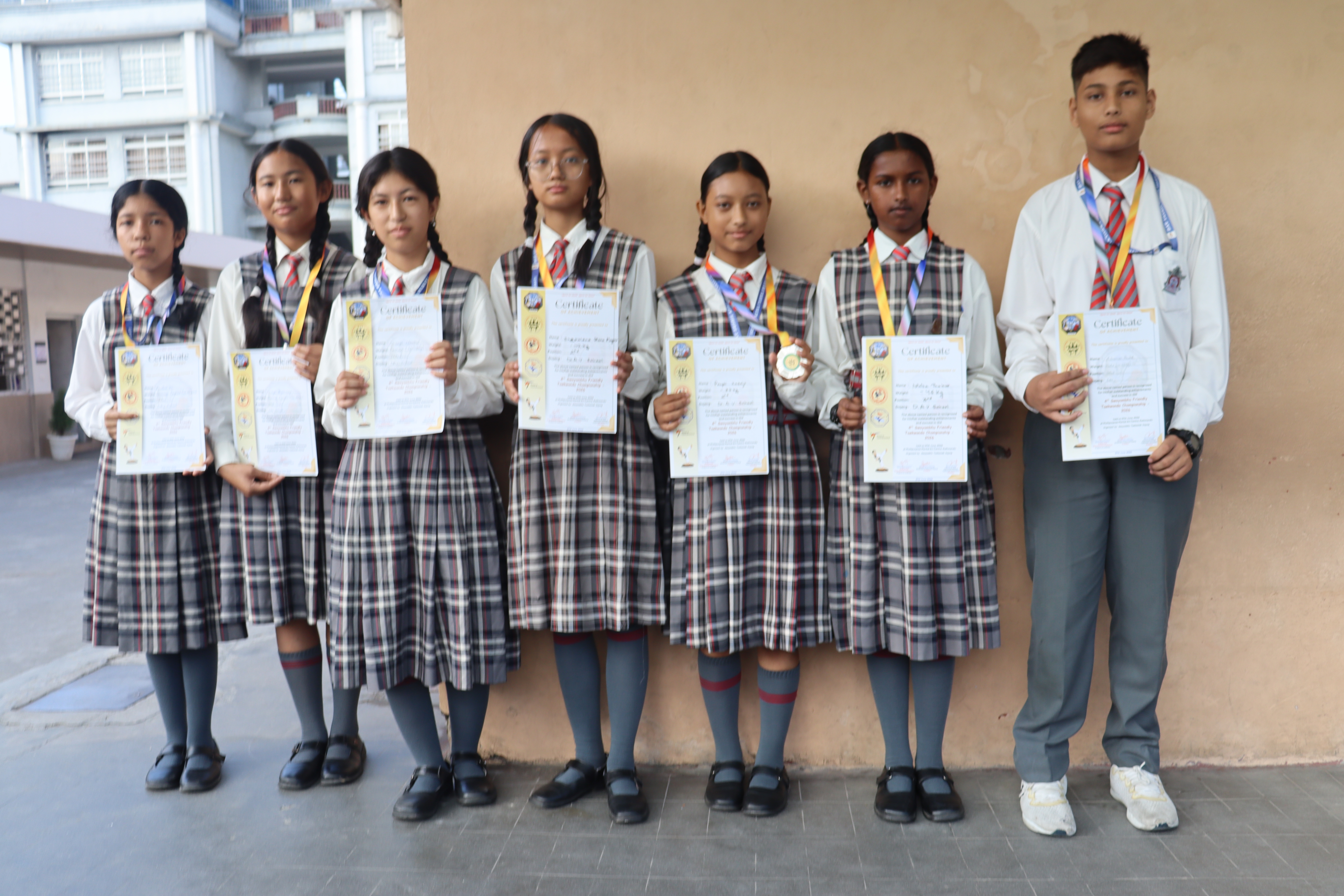 DAV Taekwondo Team Honoured in the Morning Assembly