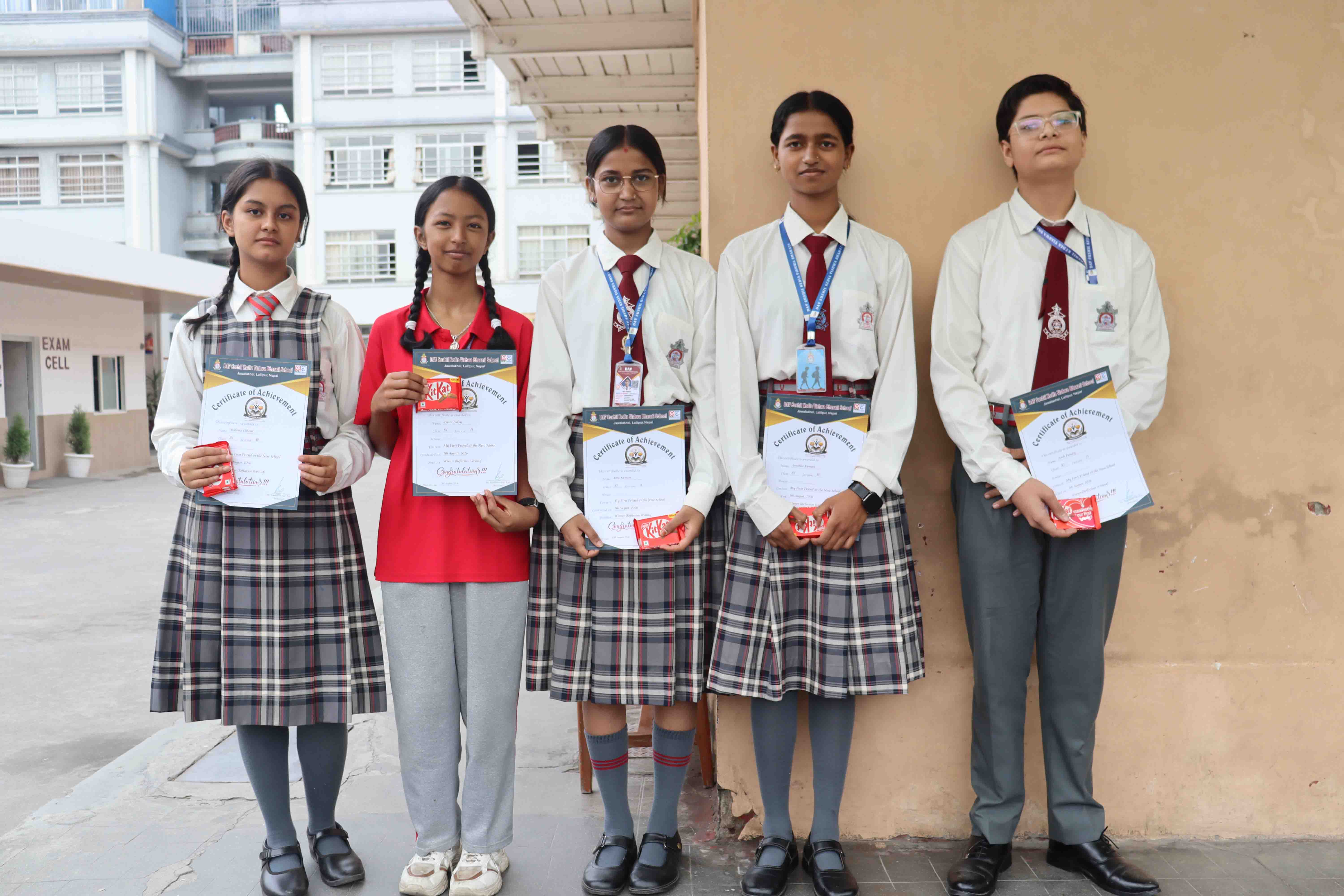 Winners of Reflection Writing Competition Honoured in the Assembly