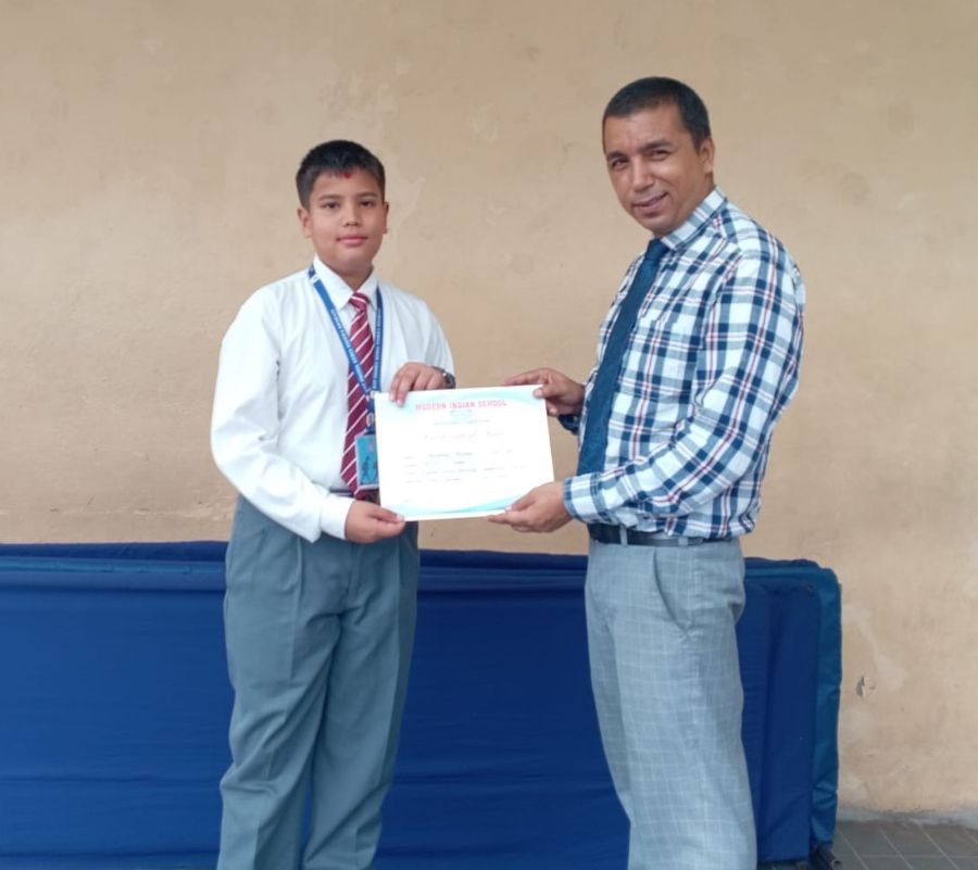 Participants of Inter-School Competitions Honoured in the Morning Assembly