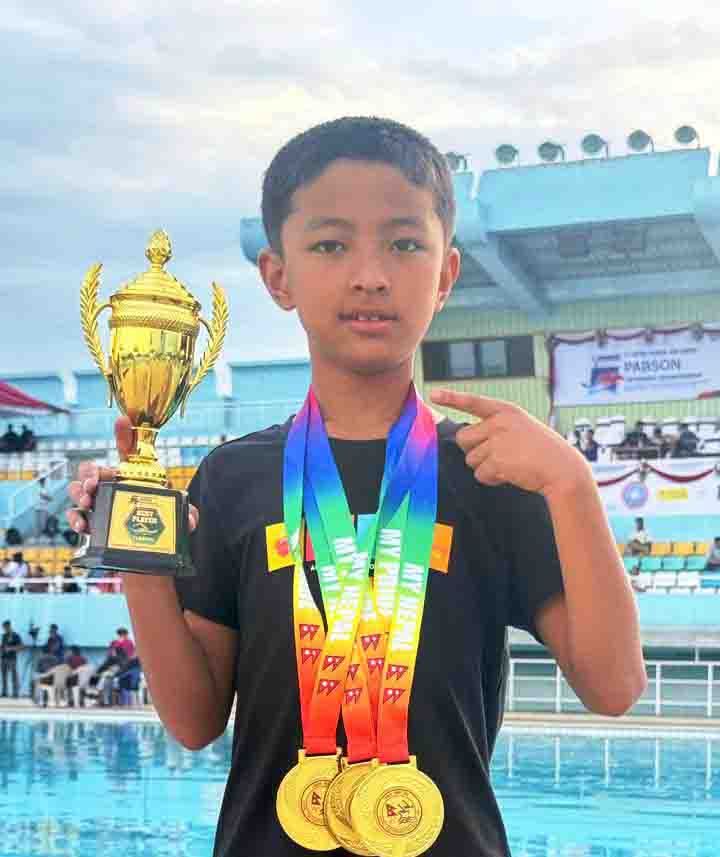 Xianna and Rajvin Shine at PABSON Swimming Competition