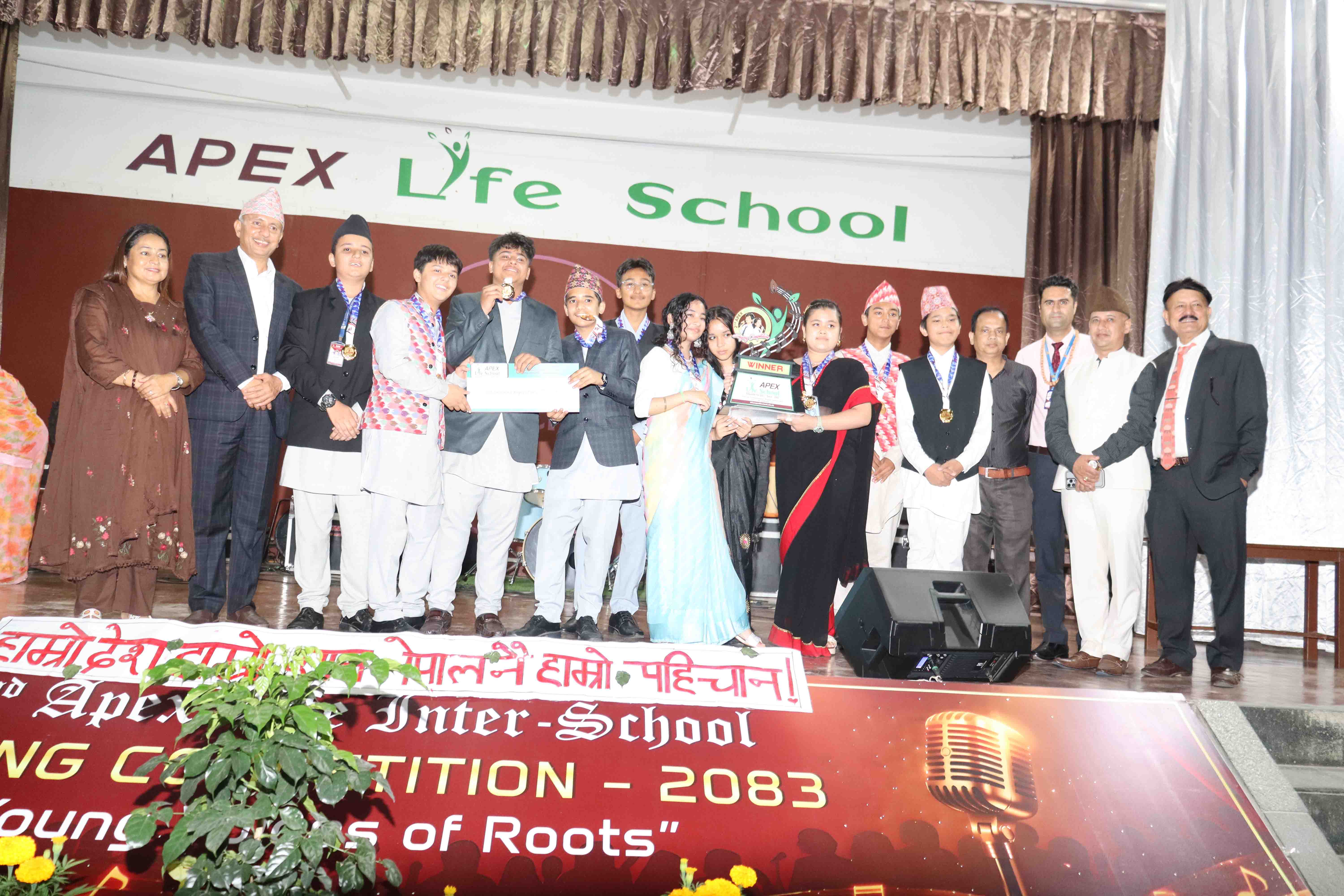 DAVSKVB School Appears Victorious at Kathmandu Valley-Level National Song Singing Competition