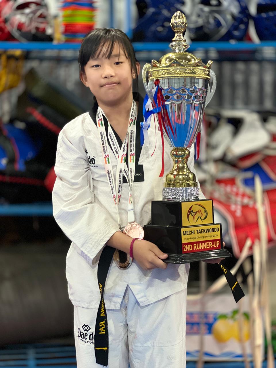 Akshunna Rai Wins Gold and Bronze at Mechi Taekwondo Indo-Nepal Championship 2026