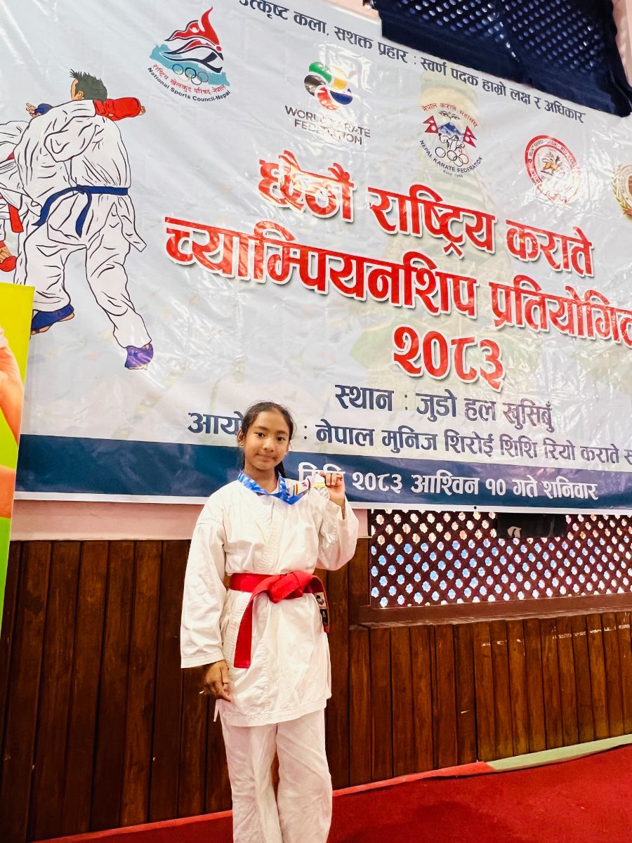 Yangzum Lama Clinches Gold Medal at 6th National Karate Championship 2026