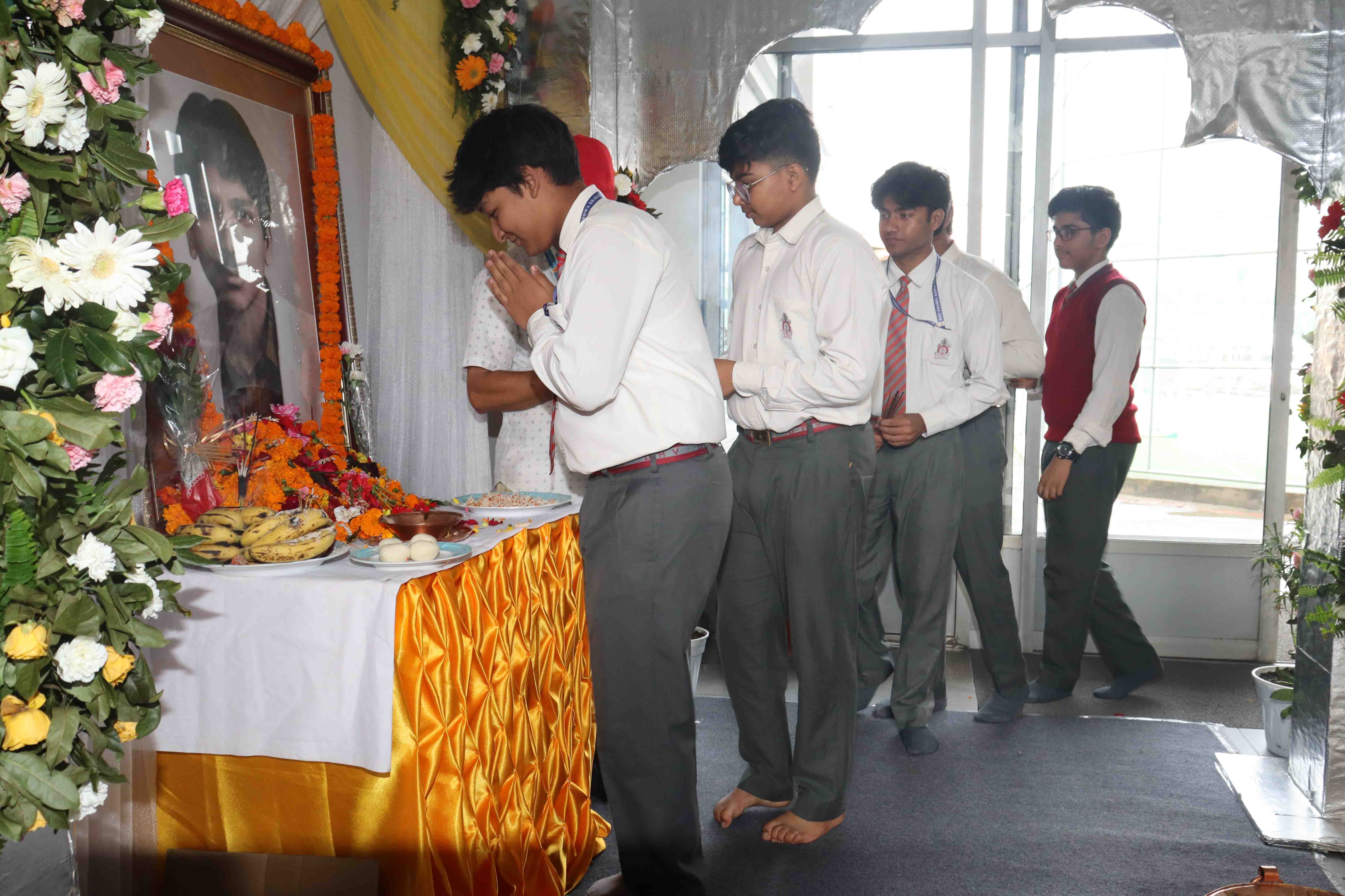 Floral Homage and Prashad Distribution Ceremony